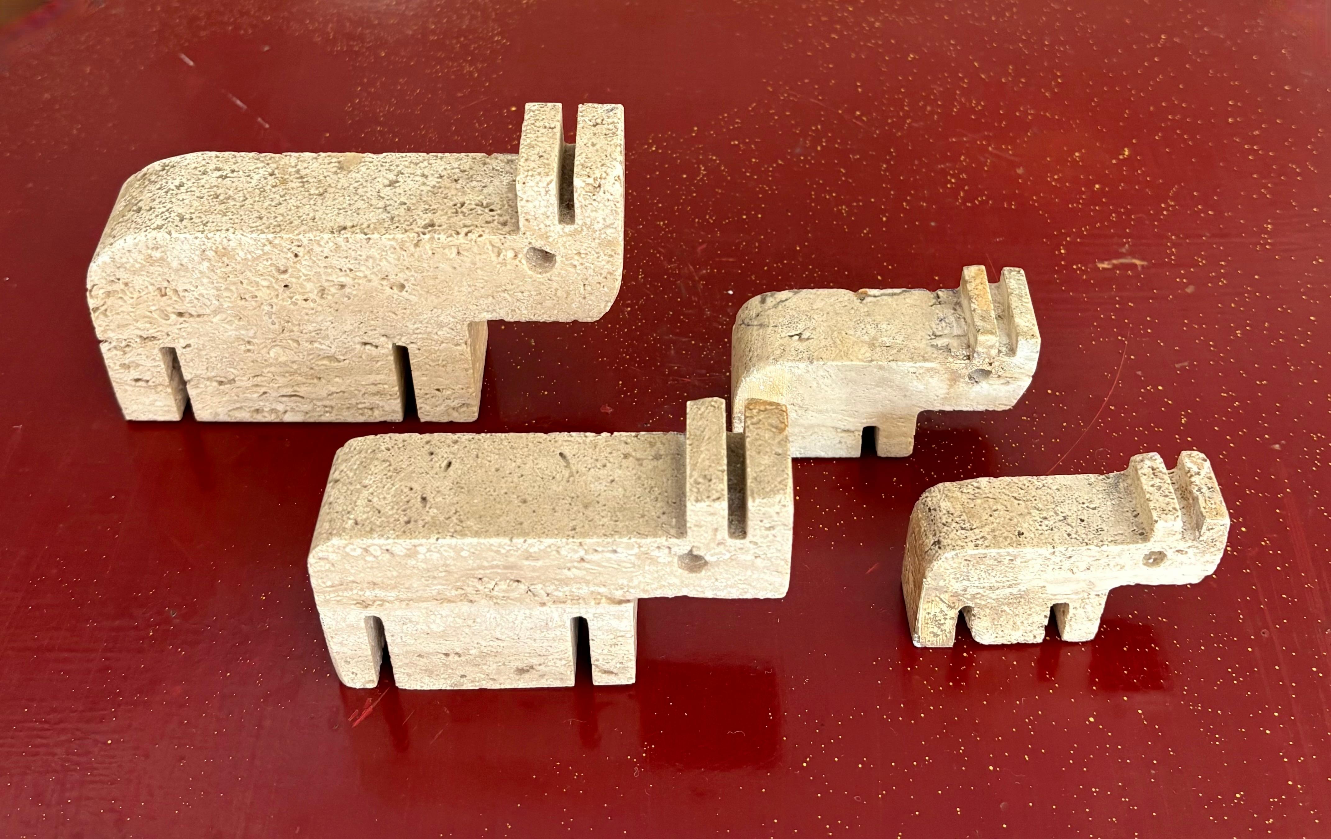 Late 20th Century Family of four rhino by Fratelli Mannelli 1970s Italian For Sale