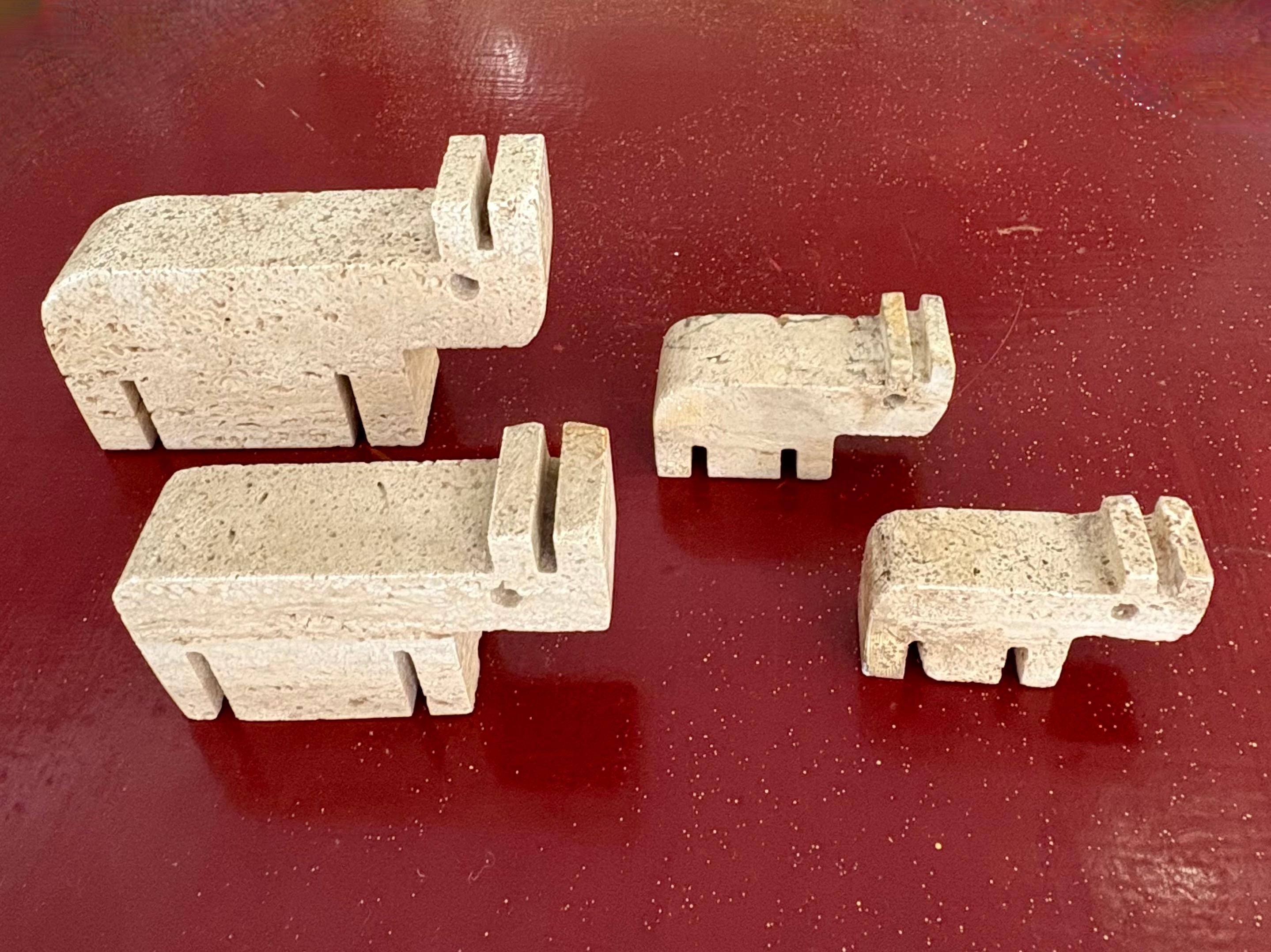 Family of four rhino by Fratelli Mannelli 1970s Italian For Sale 1