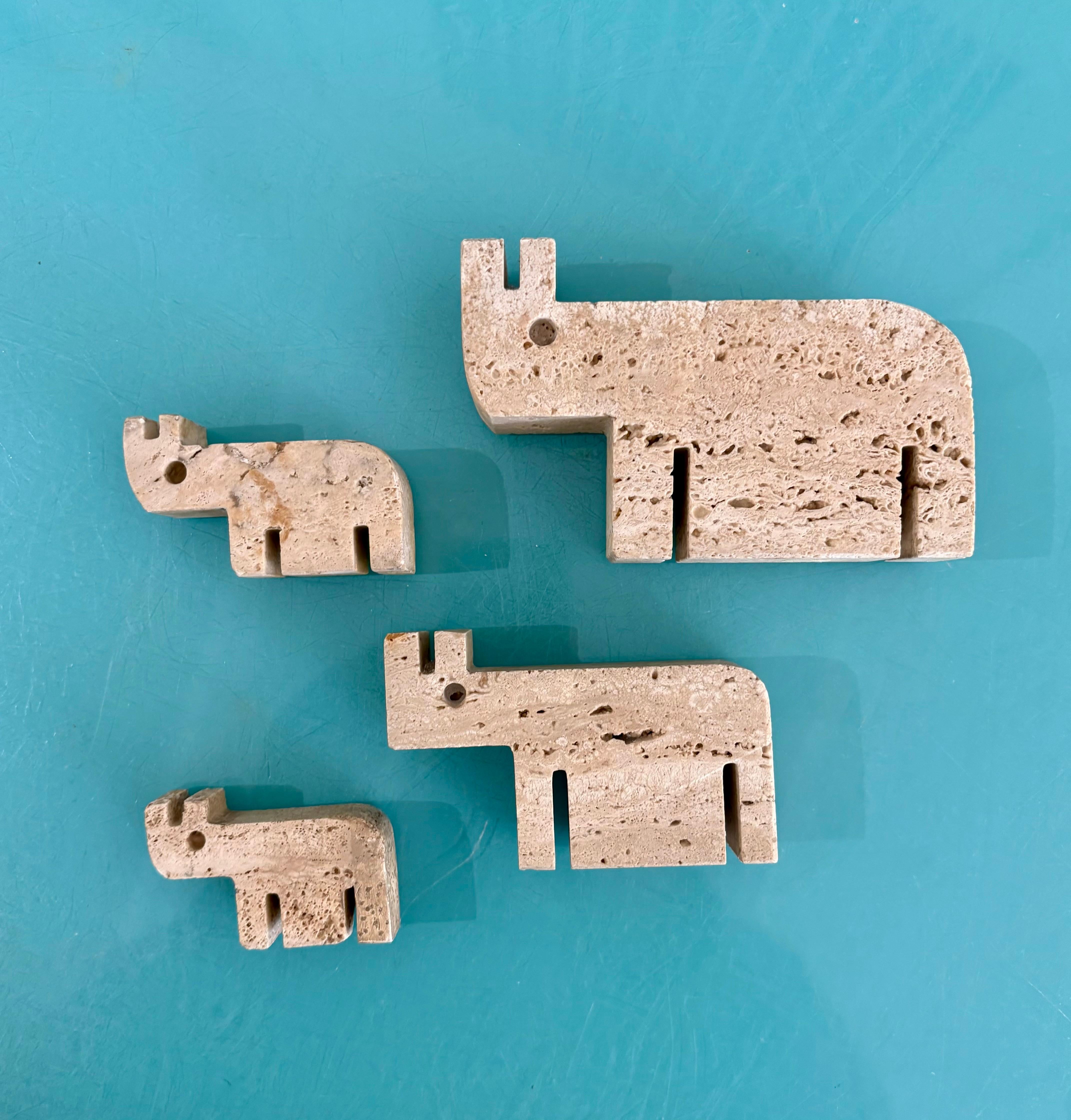 Family of four rhino by Fratelli Mannelli 1970s Italian For Sale 2