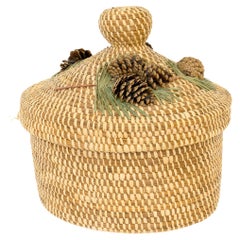 Large Coushatta Pine Needle Basket