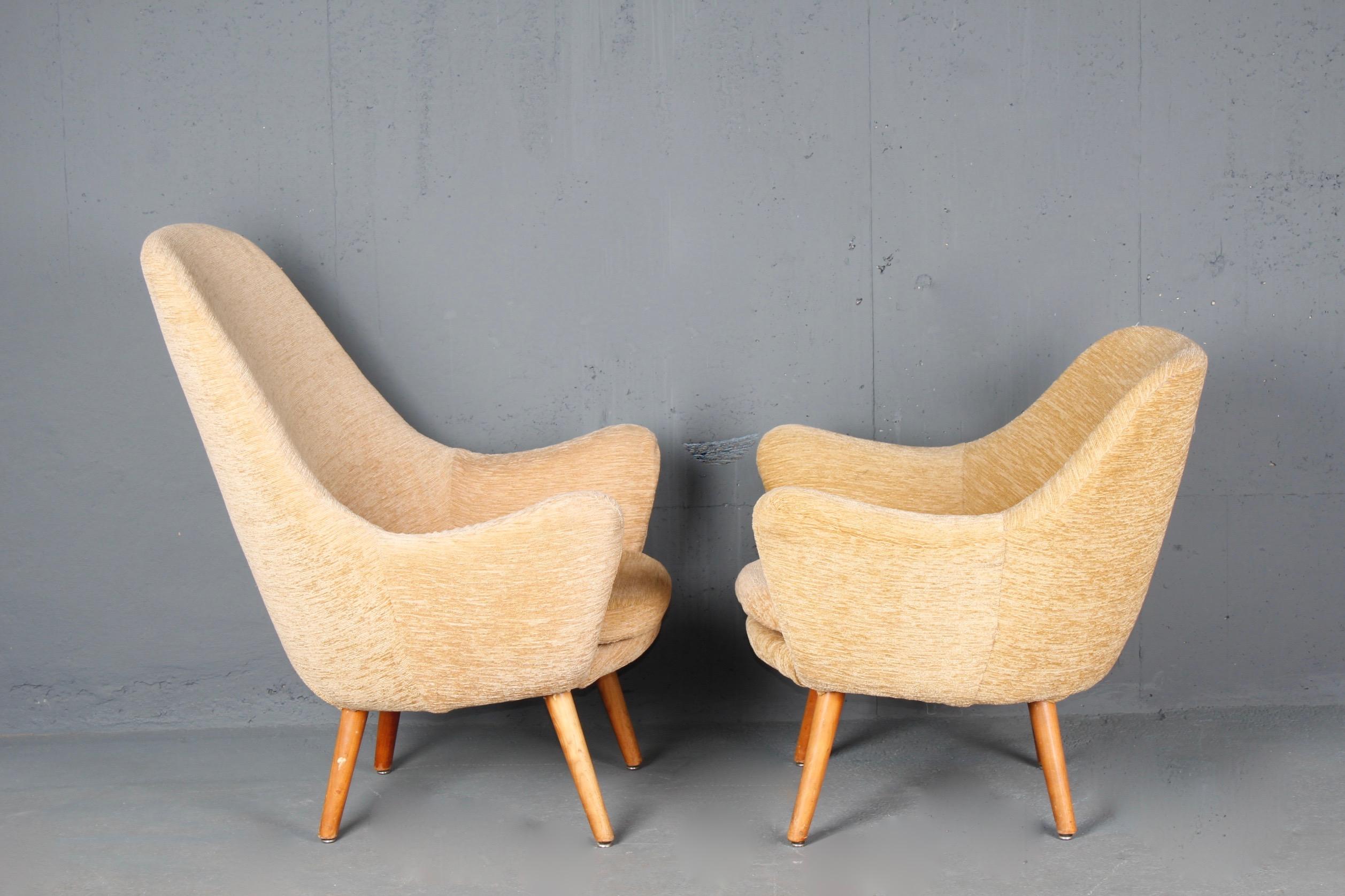 Mid-20th Century Family Pair of Armchairs