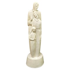 « Famille », sculpture Art déco rare représentant un père, une mère et un enfant, réalisée par un élève d'Archipenko