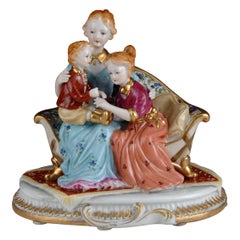 Family Time, Porcelain, after Models from Sèvres, 20th Century