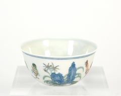Famous Chinese Ming Style Chenghua Doucai Porcelain Chicken Cup