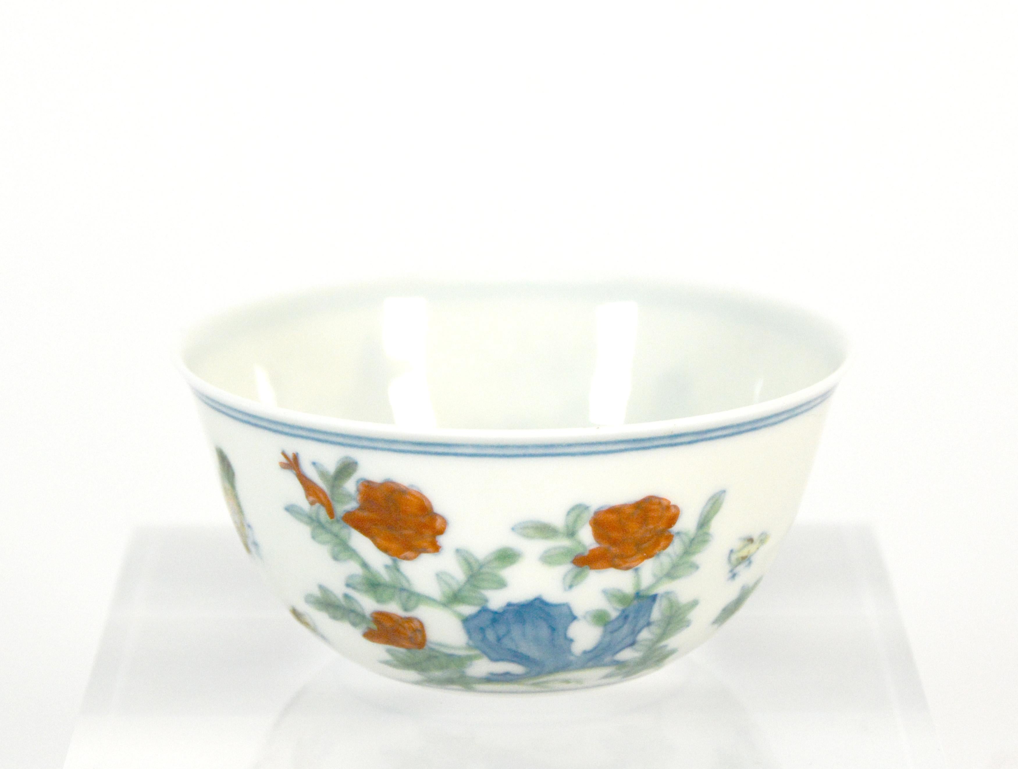Famosa taza de pollo de porcelana Chenghua Doucai de estilo chino Ming Hecho a mano