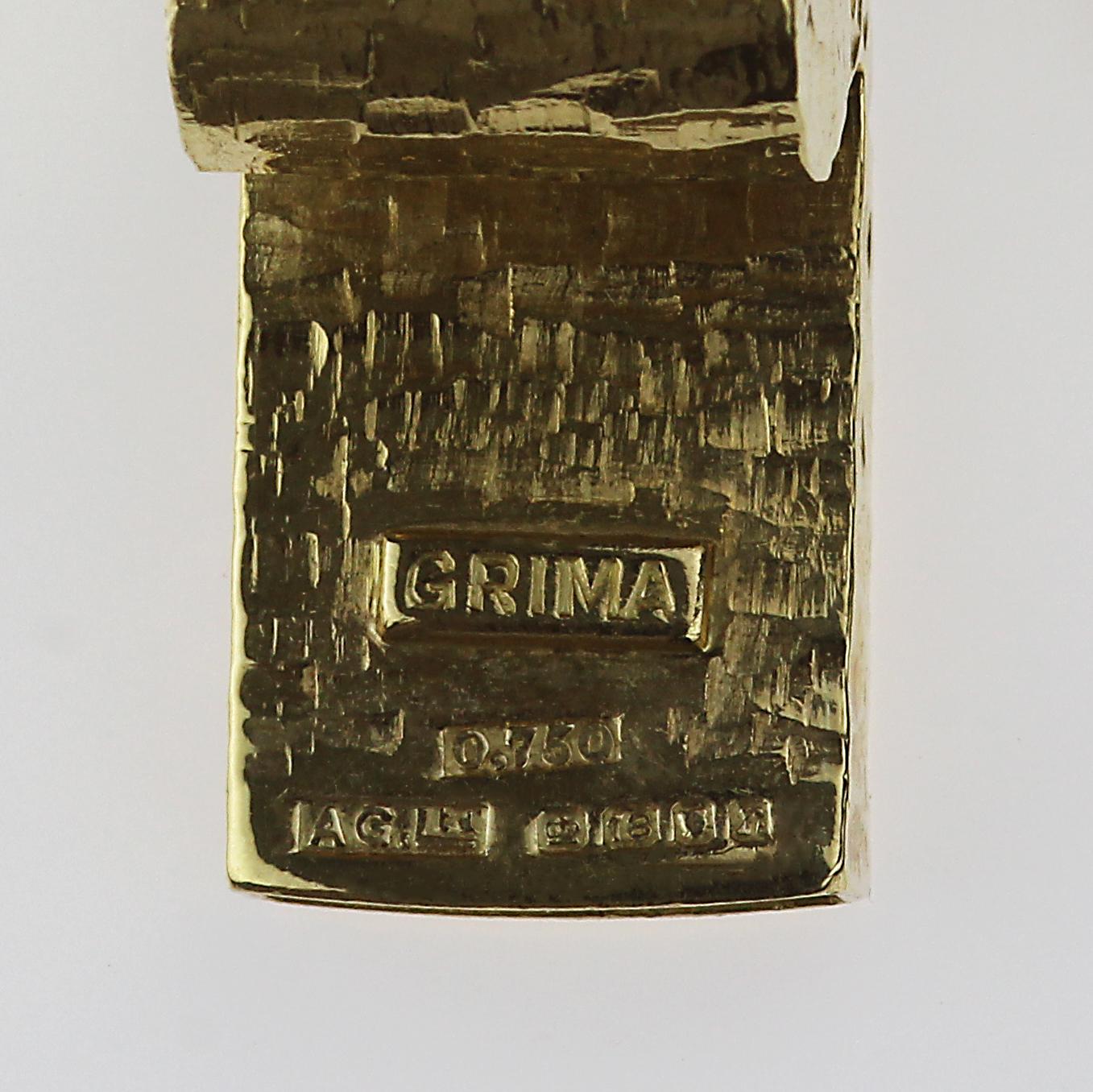Contemporary Famous Designer Andrew Grima Whistle Key Ring in 18 Carat Gold Limited Pieces