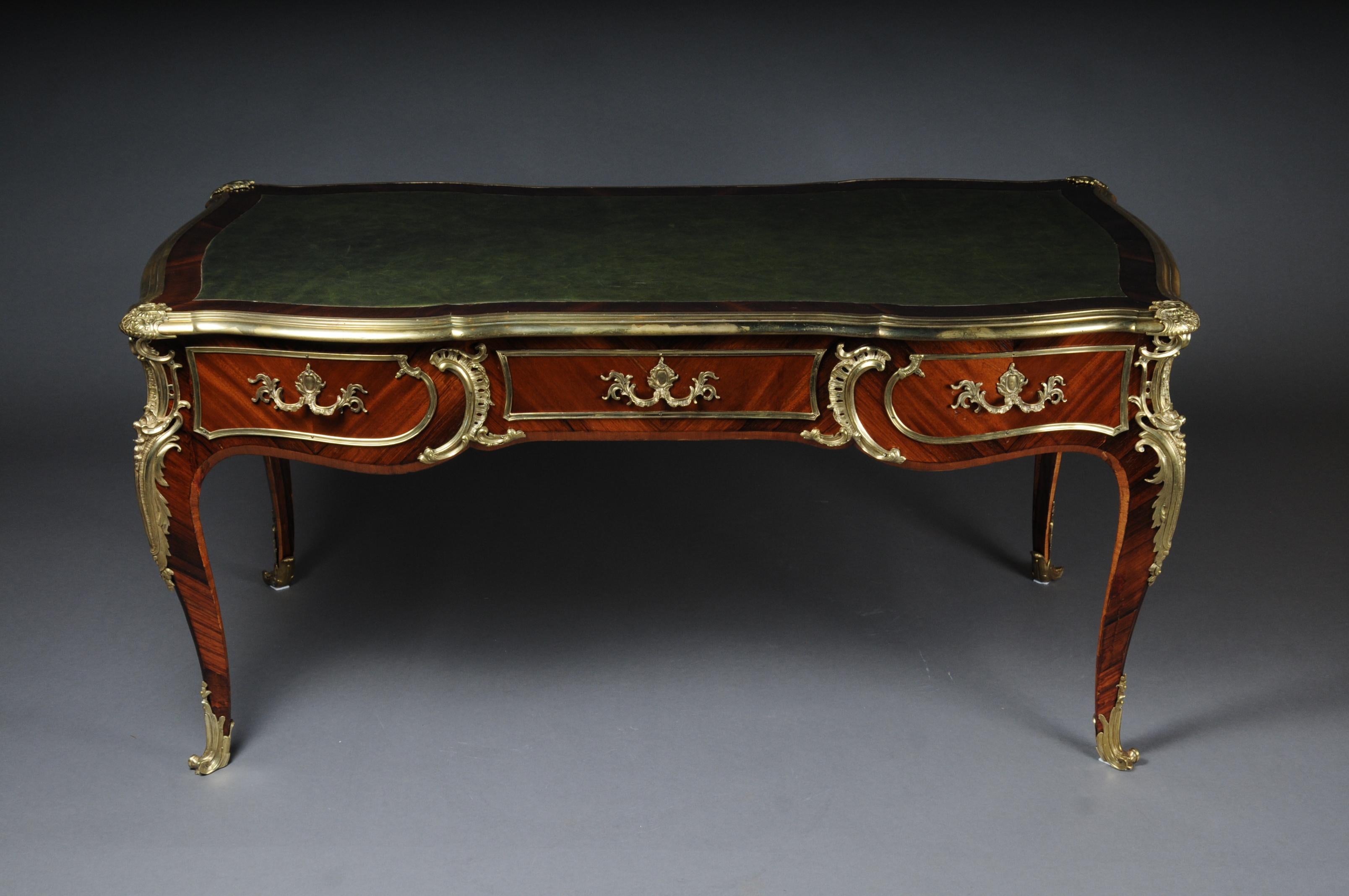 Gilt Famous French Bureau Plat or Desk Napoleon III, circa 1870 For Sale