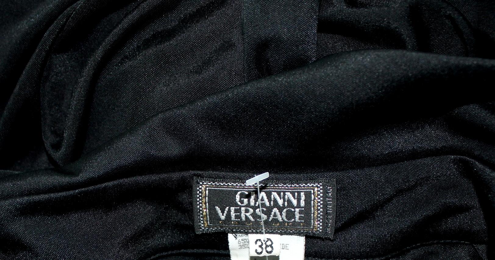 Famous Gianni Versace Couture SS 2000 Black Dress from Jungle Collection In Excellent Condition In Switzerland, CH