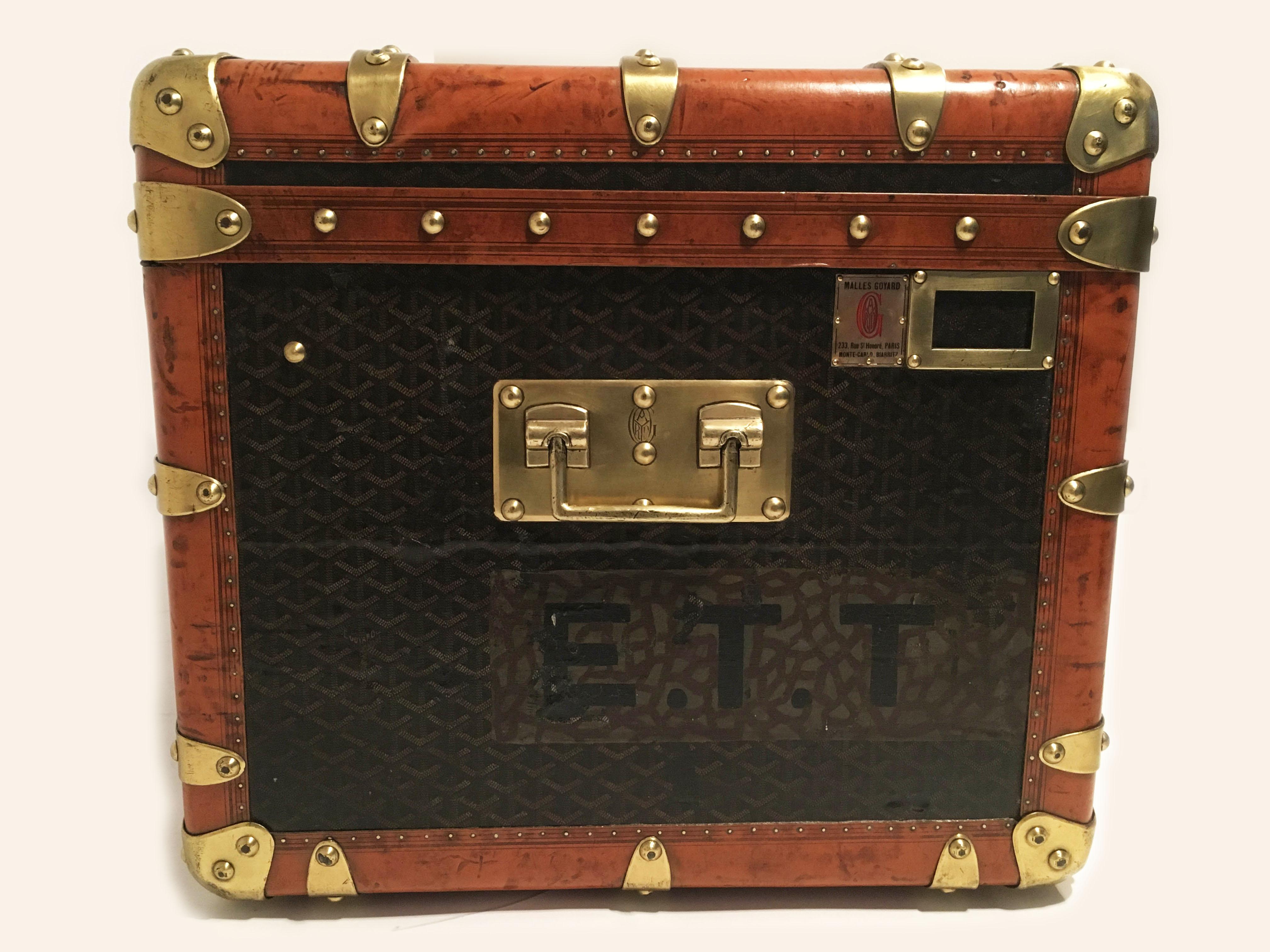 Goyard Steamer Trunk from the Princely House of Thurn and Taxis For Sale 8