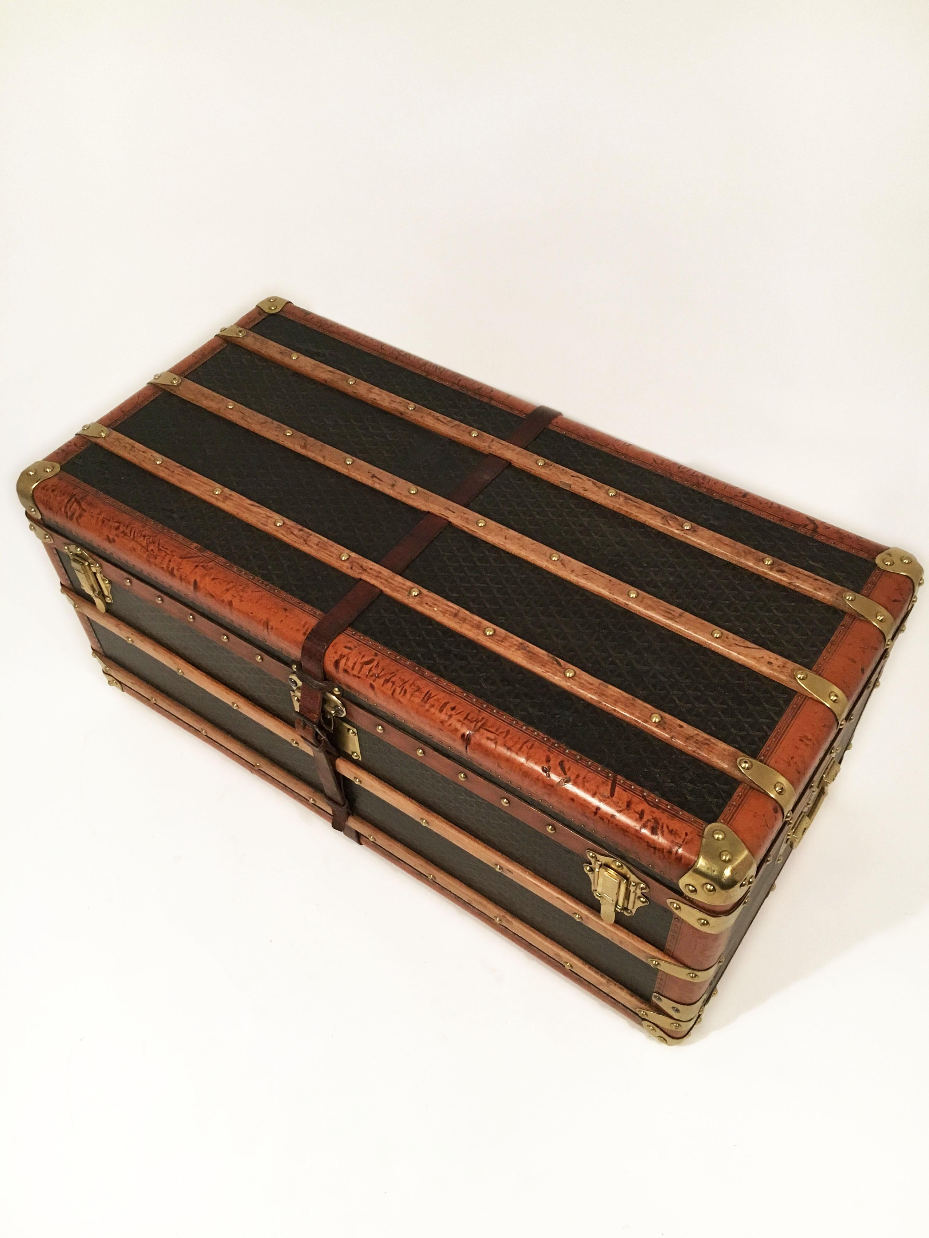 French Goyard Steamer Trunk from the Princely House of Thurn and Taxis For Sale