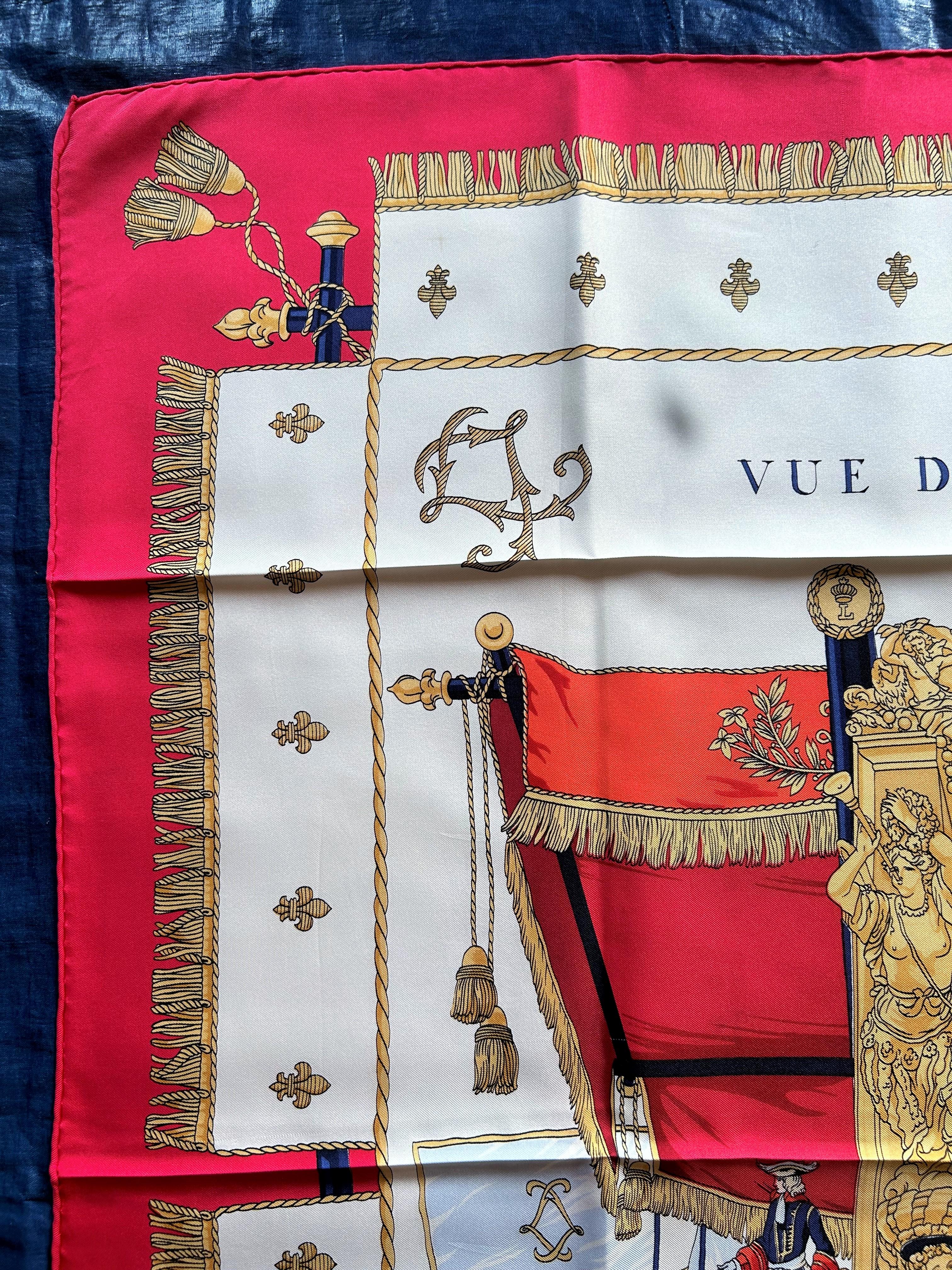 Famoso foulard di Hermès intitolato La Réale by Hugo Grygkar con la sua scatola CIRCA 1990 in vendita 4