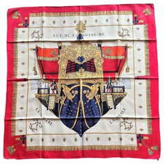 Famous Hermès Scarf entitled La Réale by Hugo Grygkar with its box Circa 1990