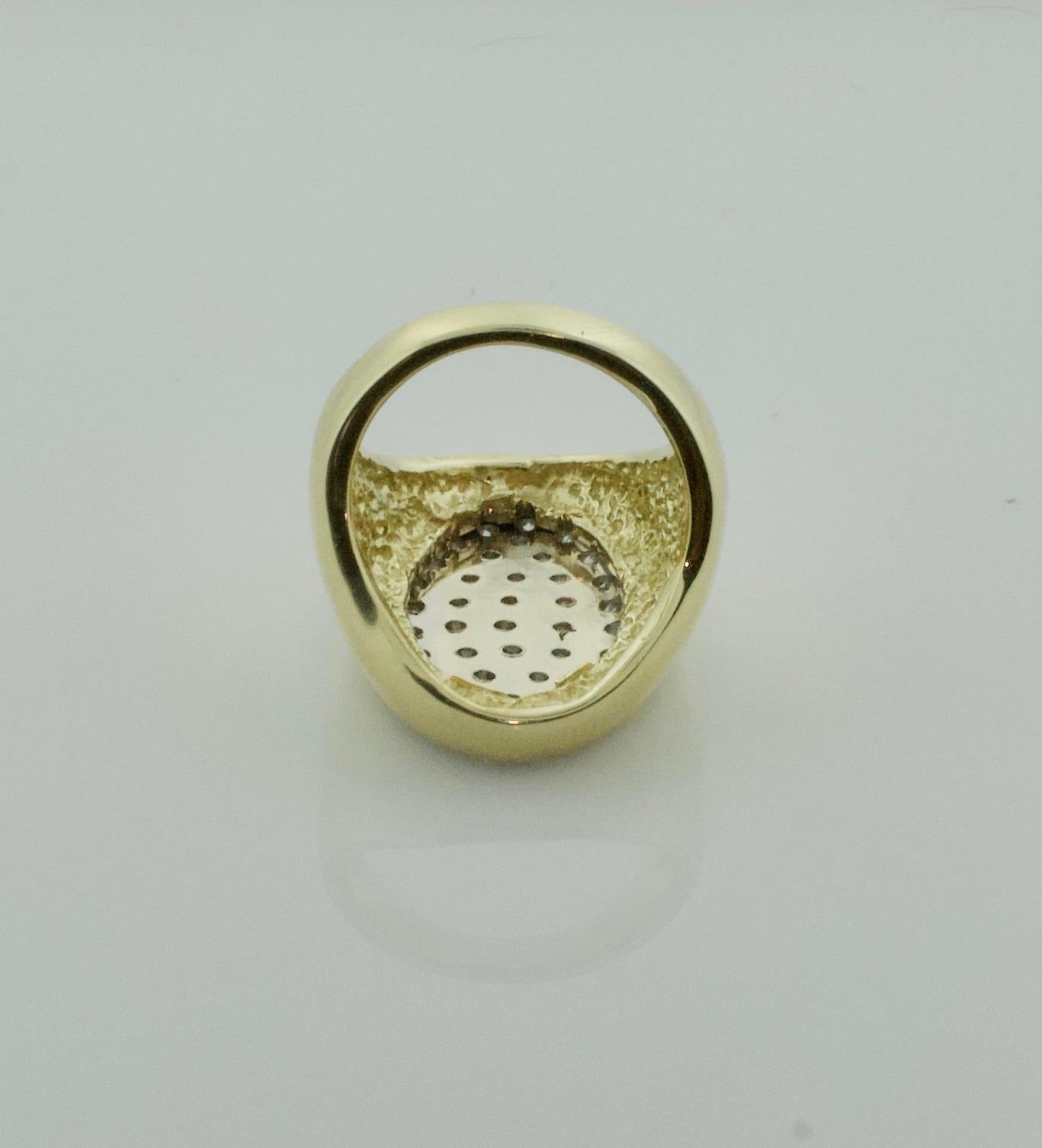 Pave Diamond Ring in 18 Karat 2.00 Carat in 18 Karat For Sale 1