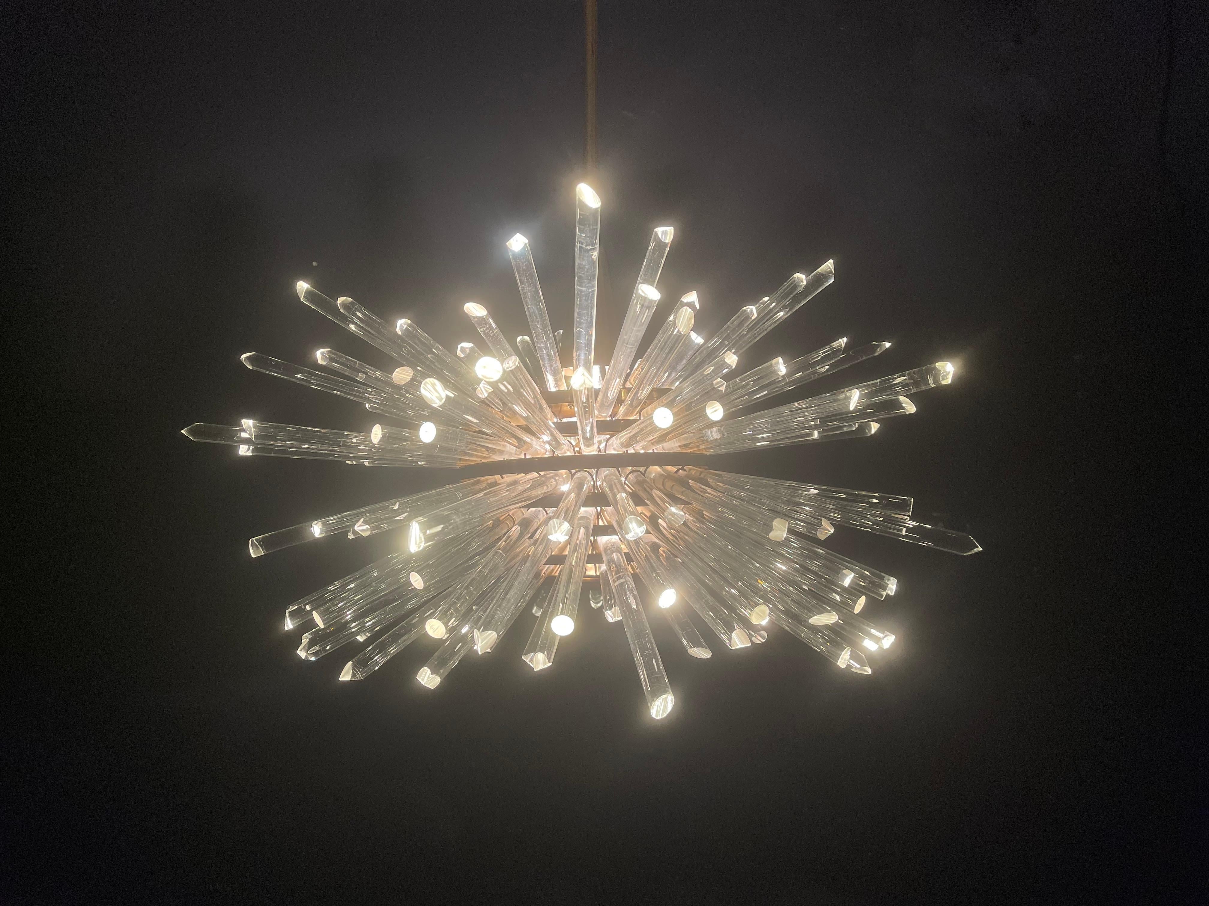 breathtaking sputnik chandelier by by the famous company bakalowits from vienna. an iconic design and very futuristic for it´s time.