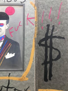 Berühmtes Gemälde, Vintage-Foto in Mischtechnik. Gerahmt