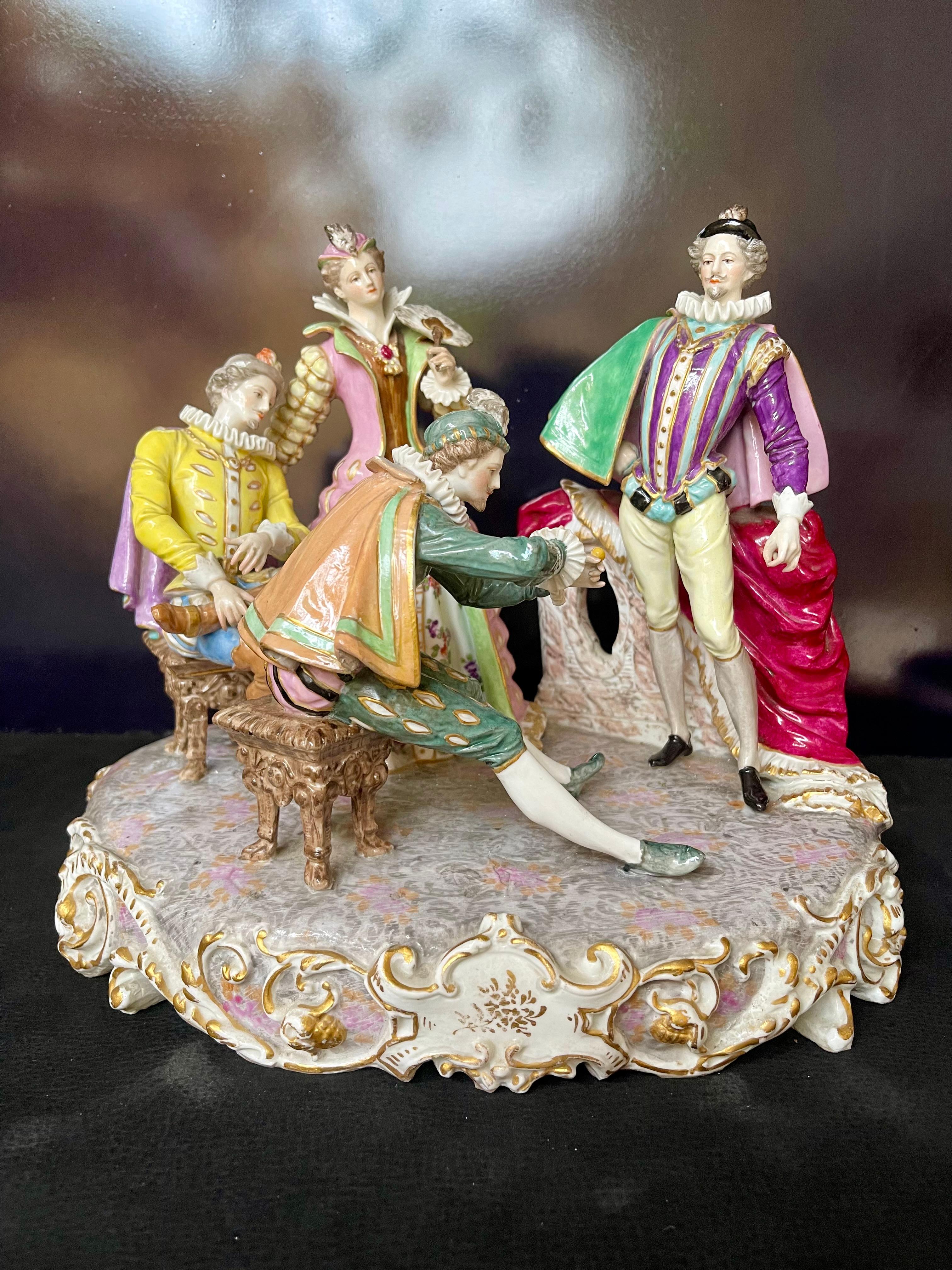 Gruppo in porcellana decorata raffigurante Meissen - Colección particular Domenico Rugiano