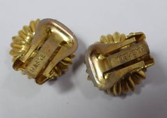 Famous Vintage Signed Miriam Haskell Acorn Earrings