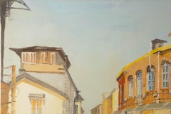 Fan Bai Landscape Original Öl auf Leinwand "Old City Corner"