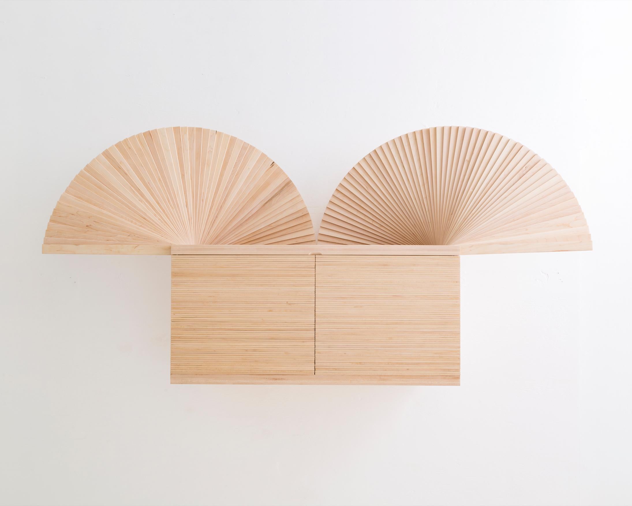 Modern Fan Cabinet in Wood and Metal Elements by Sebastian ErraZuriz, 2018 For Sale