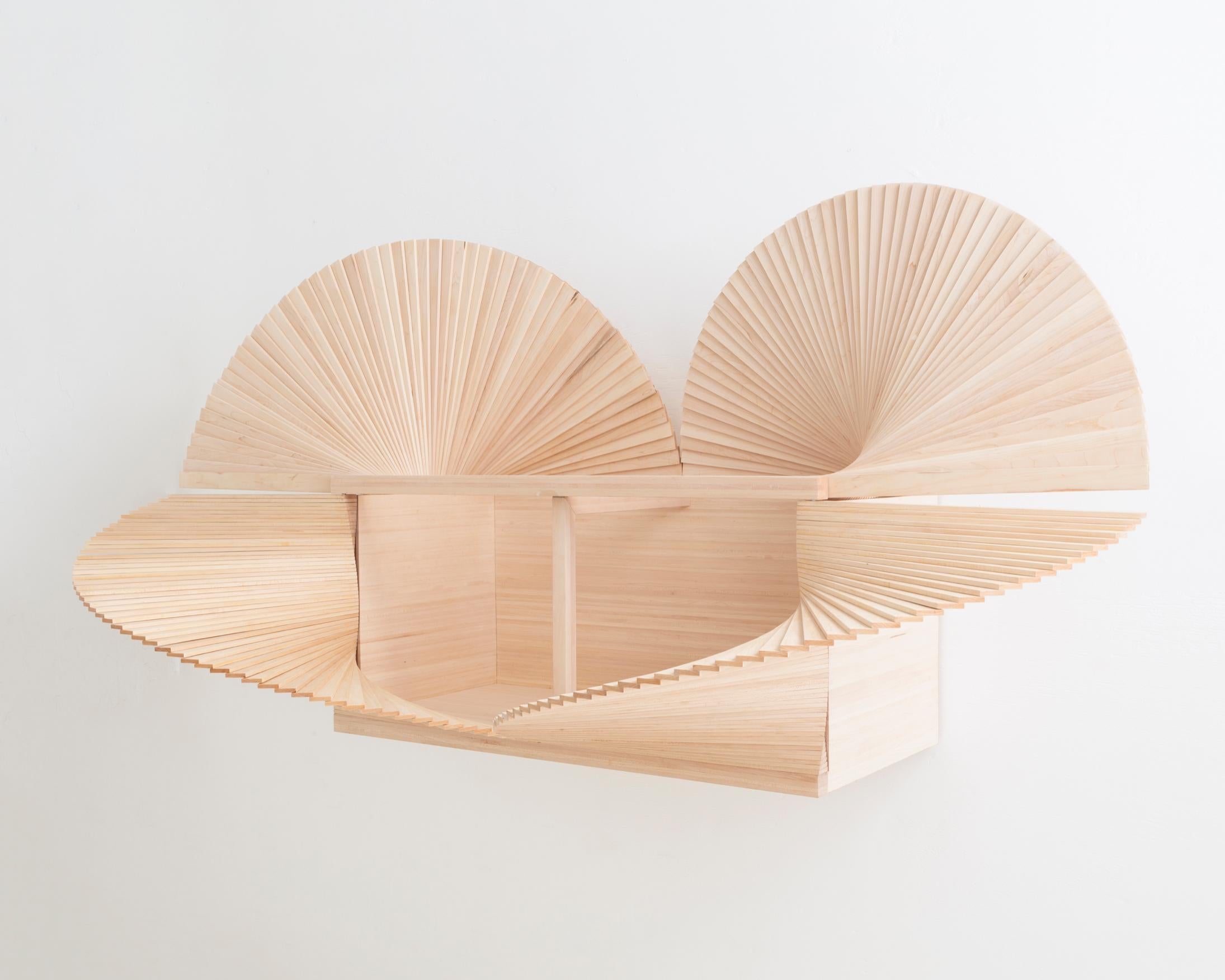 Contemporary Fan Cabinet in Wood and Metal Elements by Sebastian ErraZuriz, 2018 For Sale