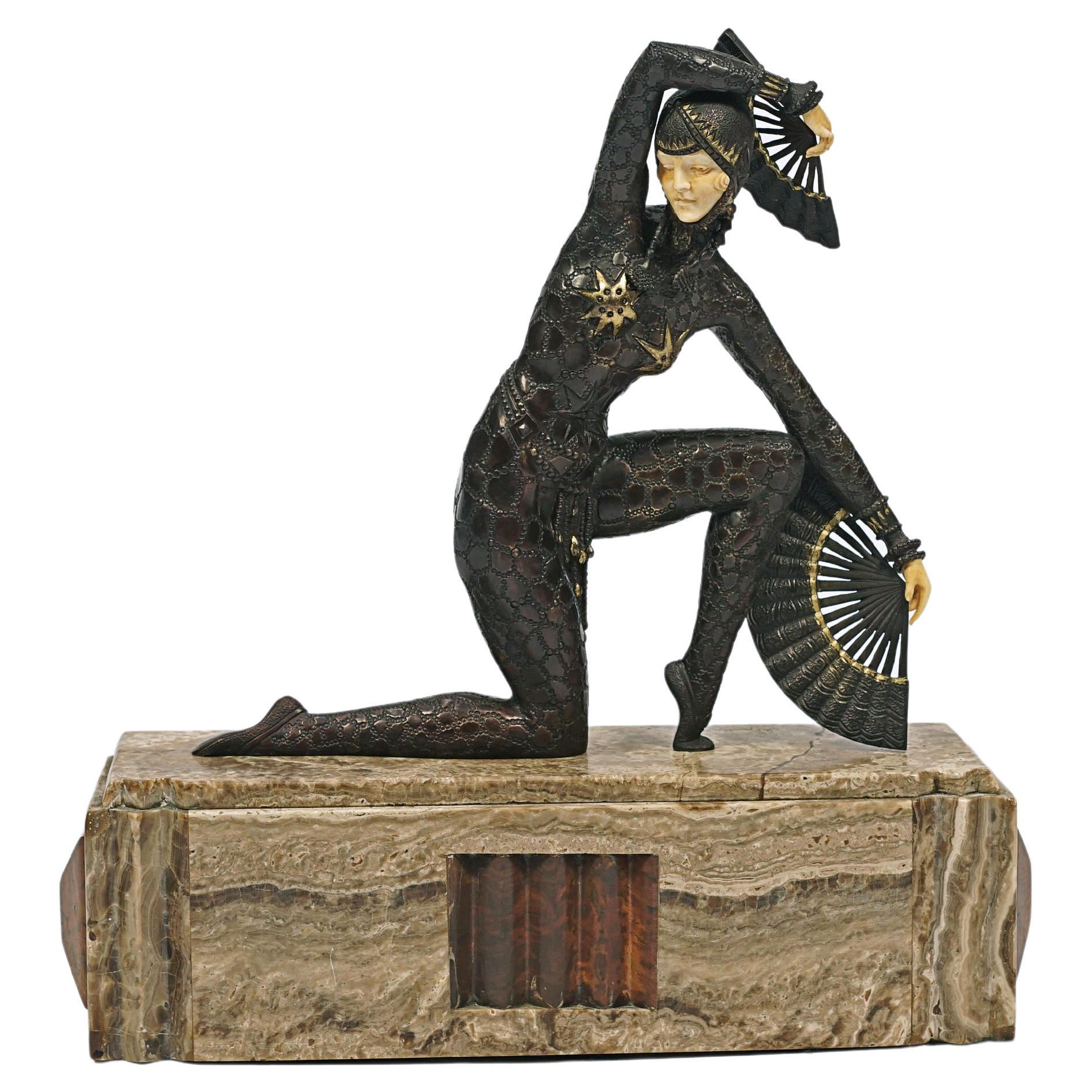 "Fan Dancer" by Demetre H. Chiparus For Sale