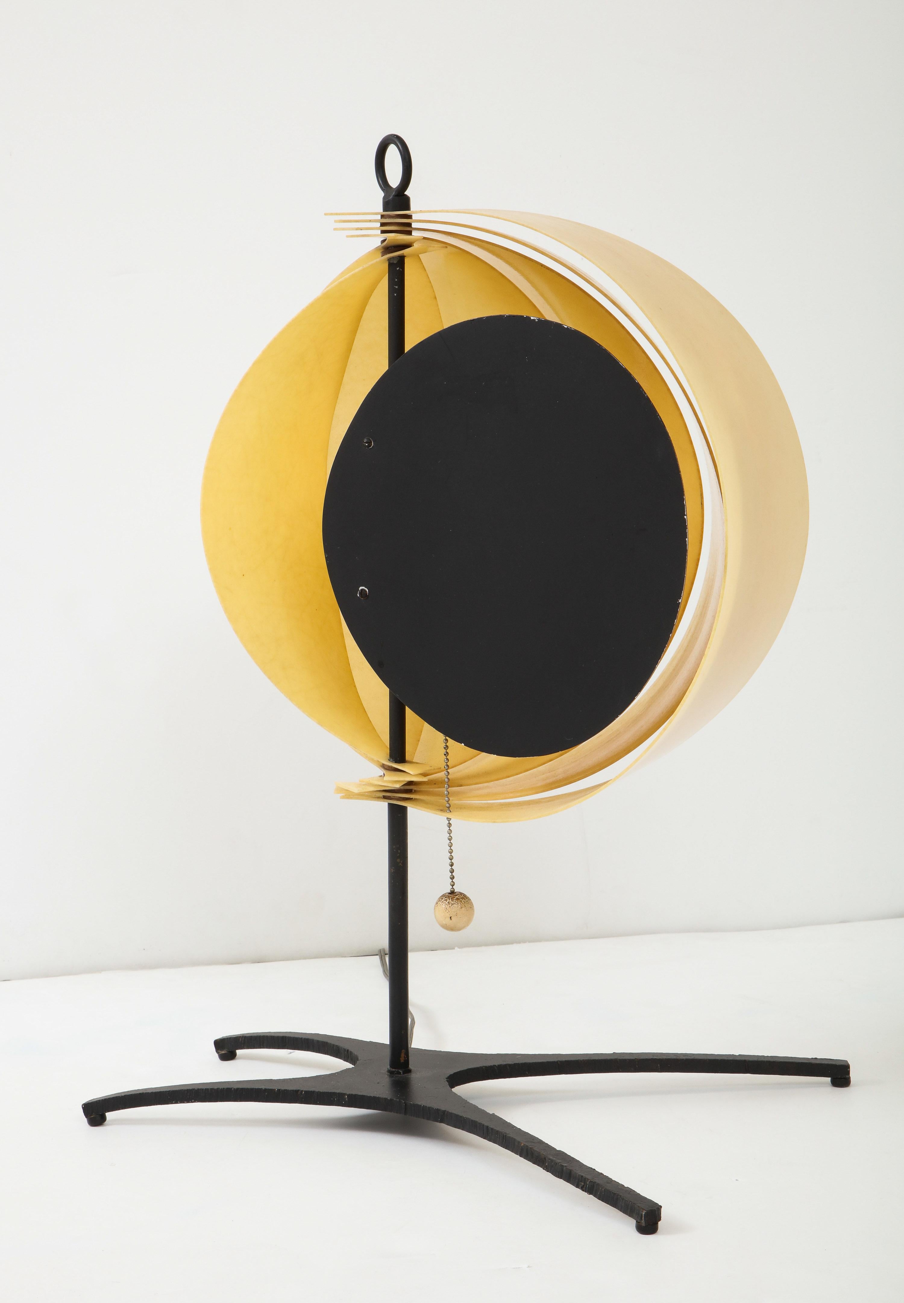 Mid-Century Modern Fan-Finned Desk Lamp by Jo Mead Designs