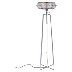 Floor Lamp Metal Grey Upcycled Fan by Marta Torrent
