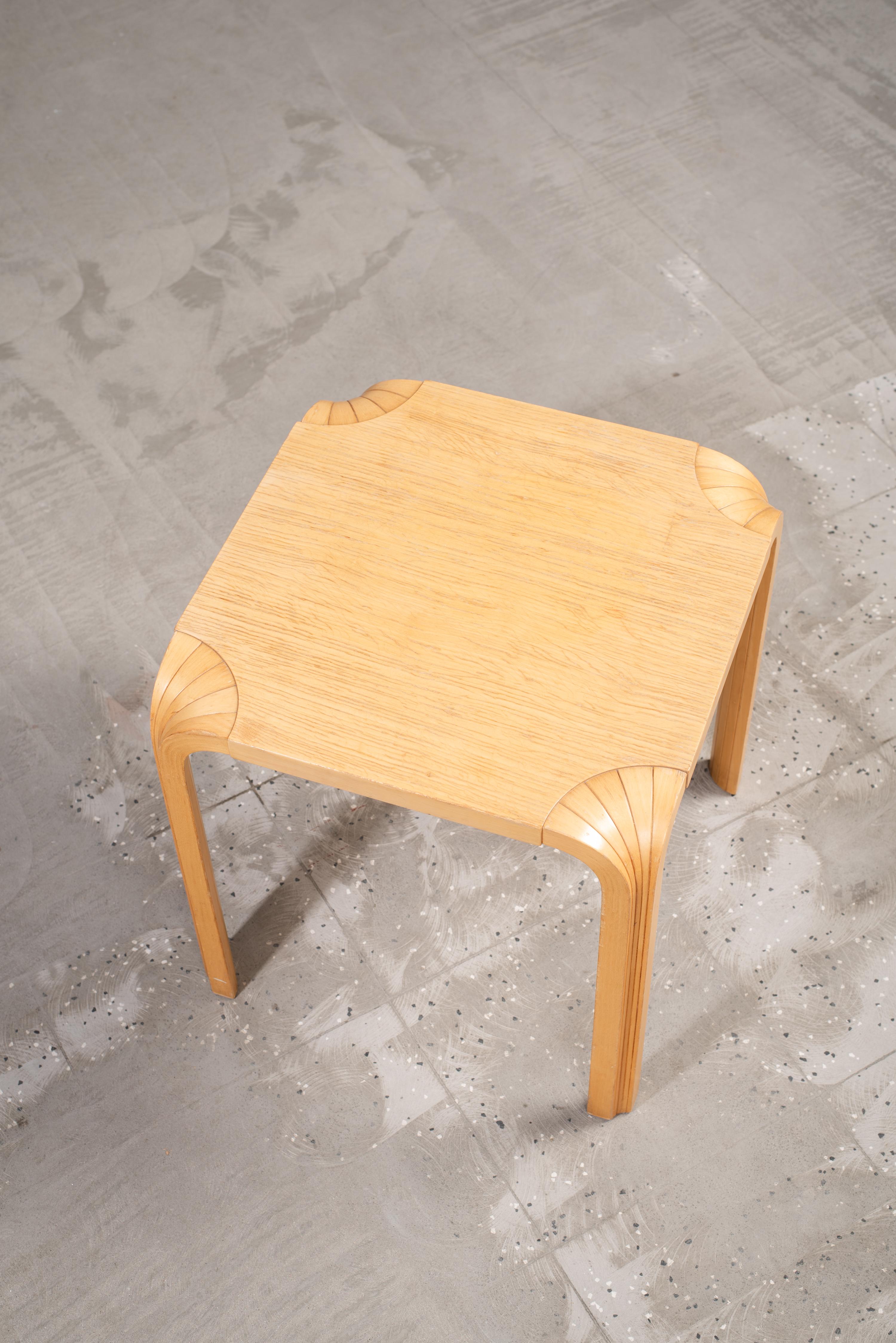 Taburete con pata de abanico X601 Alvar Aalto para Artek, Finlandia, años 60 en venta 7