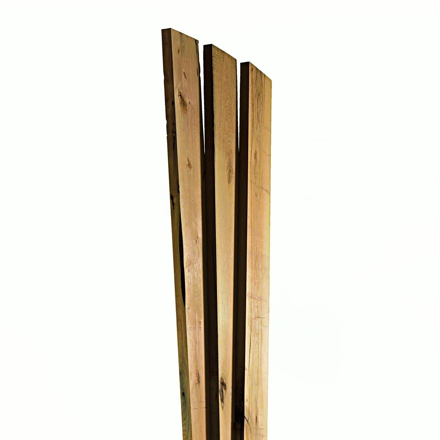 Sculpture fan raw oak all in solid raw oak
from Venice canals columns. With iron base.