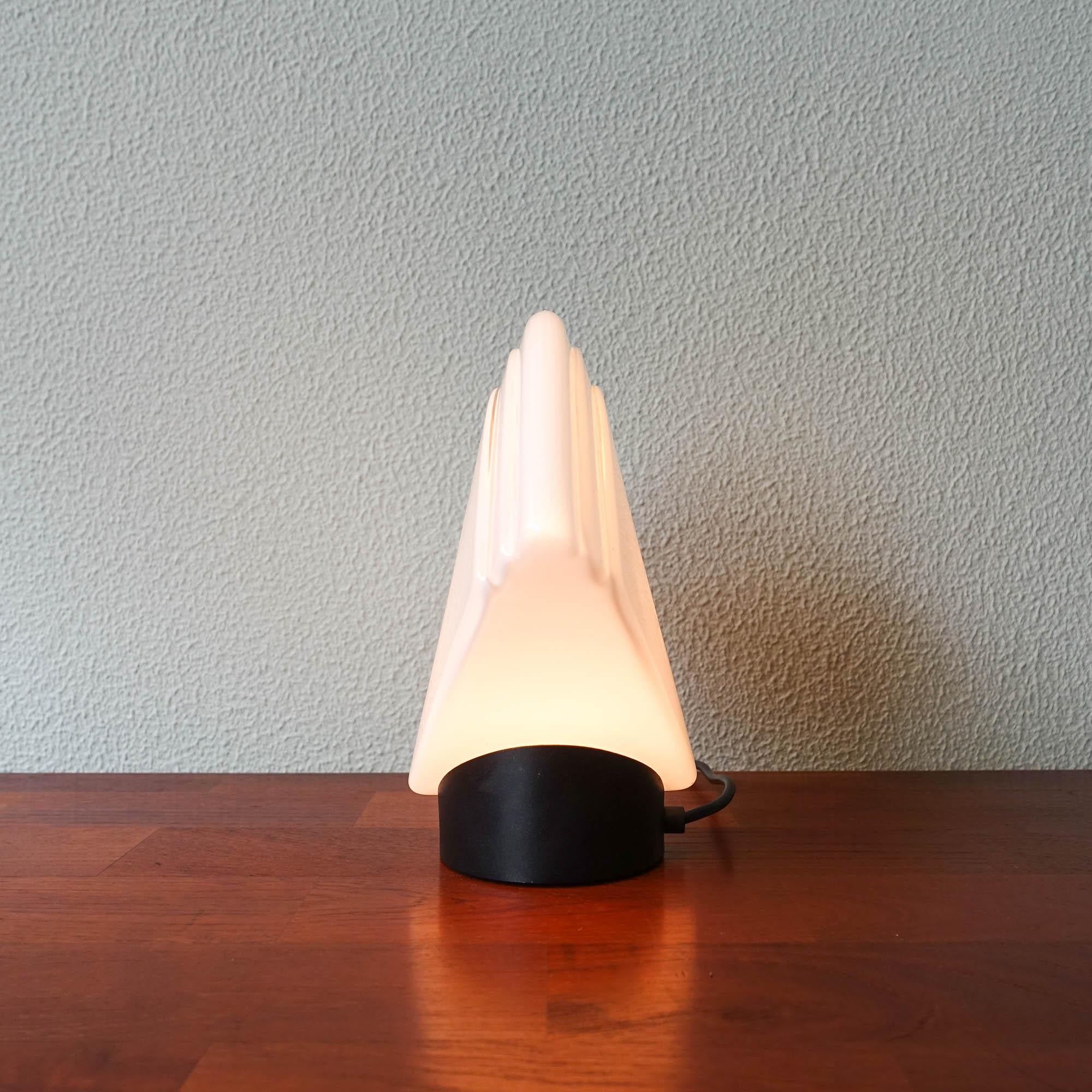 Fan-Shaped AV Mazzega Murano Glass Table Lamp, 1970s For Sale 2