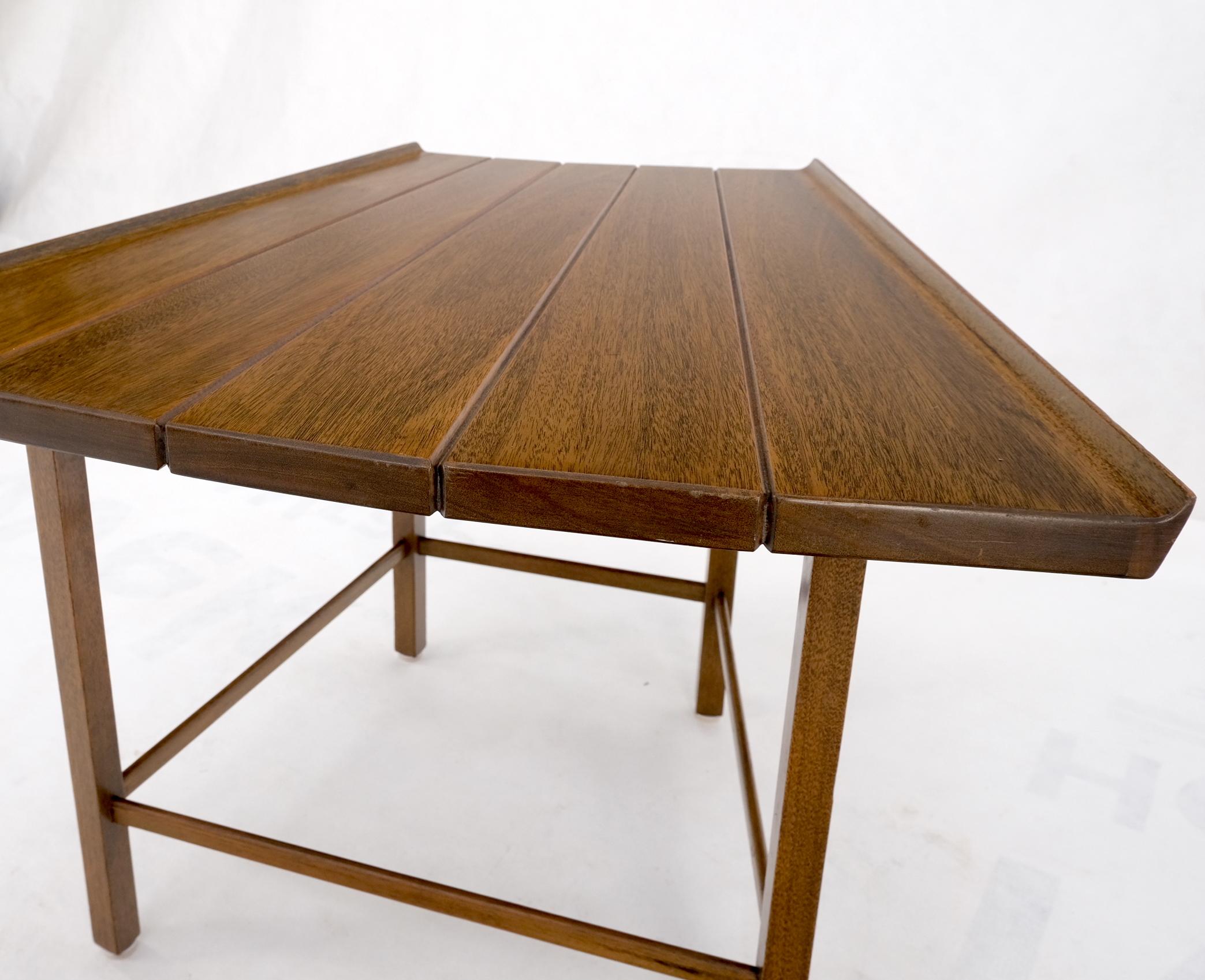 Fan Shaped Solid Walnut Dunbar Atr. Side End Stand Occasional Table Mint! For Sale 1