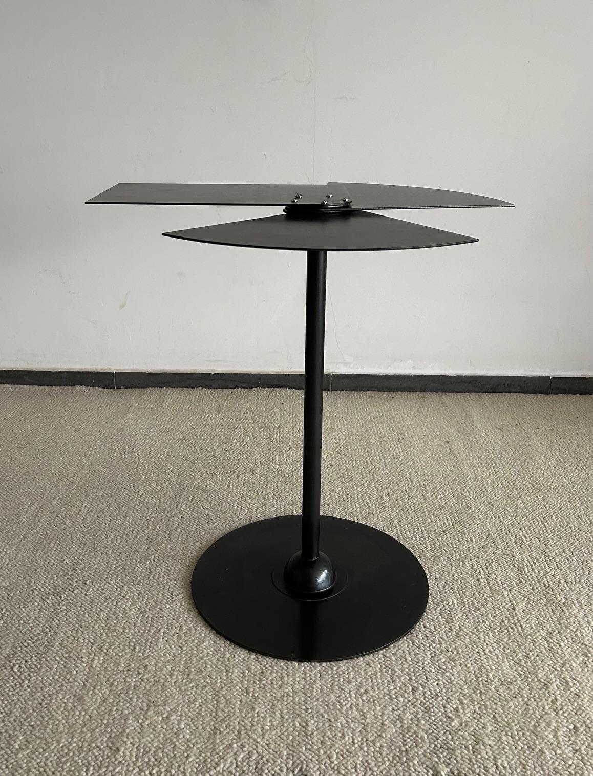 Fan Side Table from Pierre Chareau 1980s Edition Andrée Putman In Good Condition For Sale In LE CANNET, FR