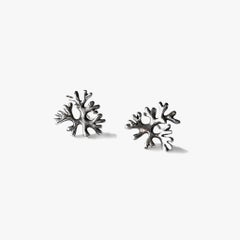 Fan Stud Earrings in Sterling Silver by Kirsten Muenster Jewelry