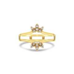 Fan Style Diamond Ring Guard Enhancer .25cttw 14k Yellow Gold