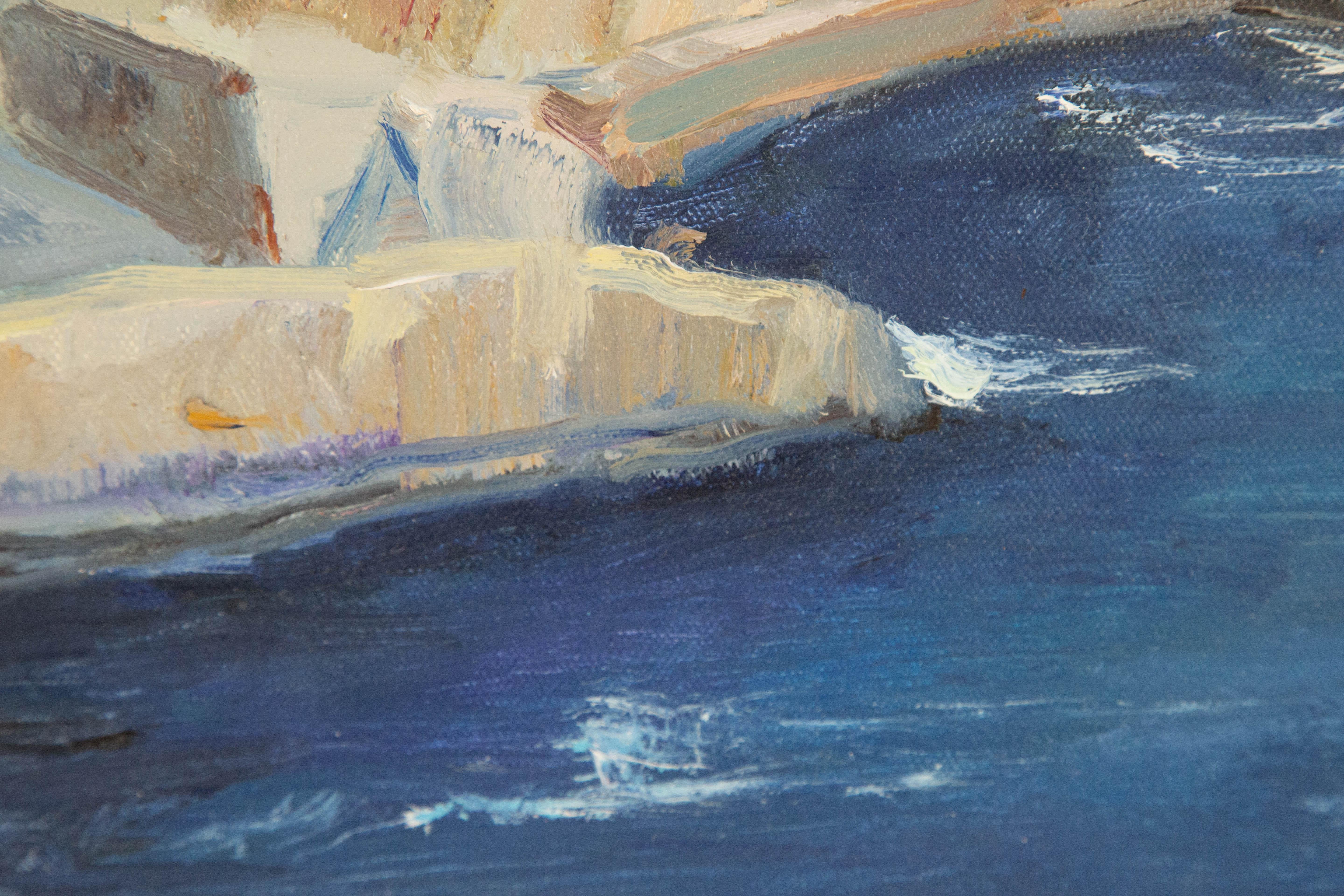 Fan Wang Landscape Original Oil On Canvas 