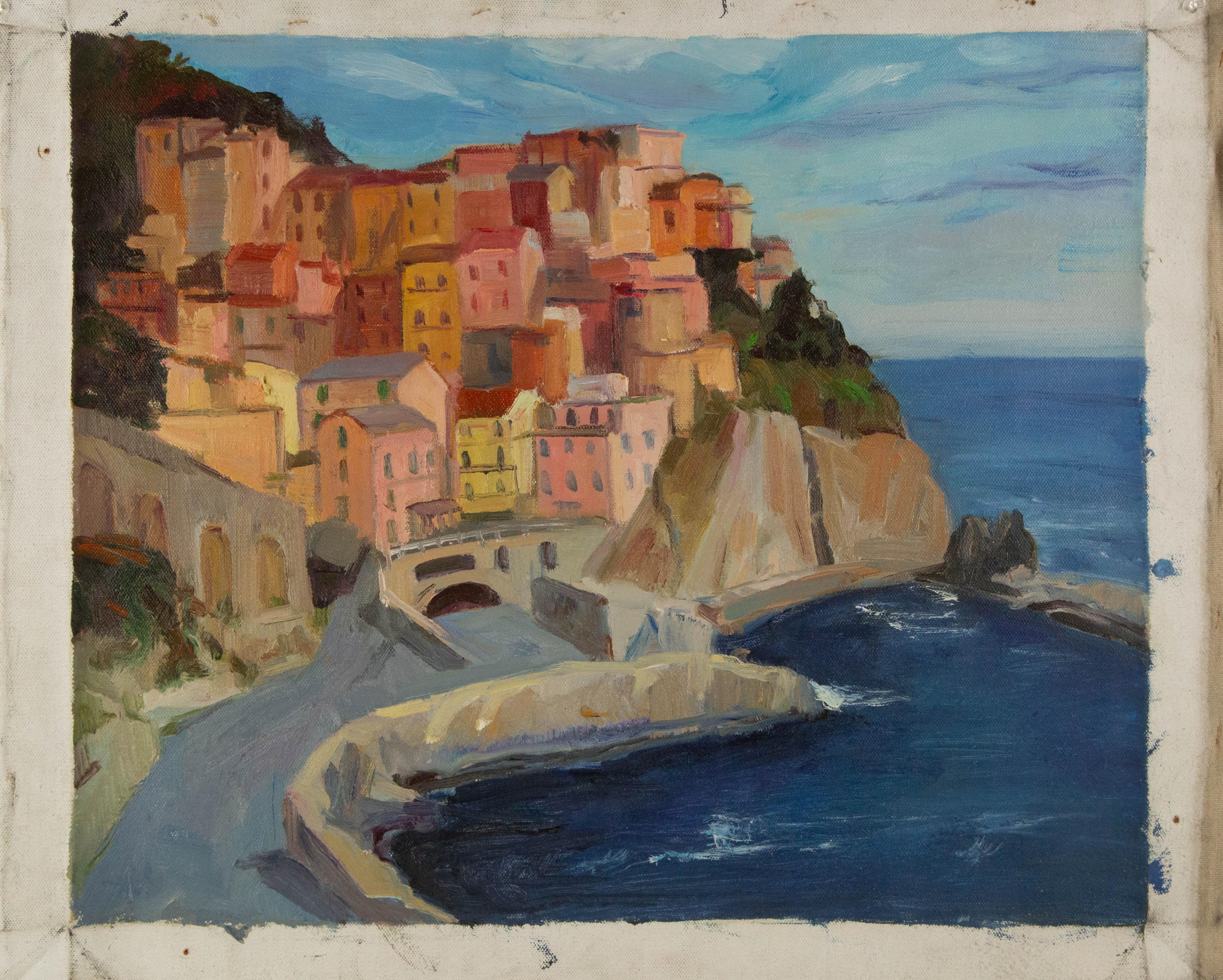 Fan Wang Landscape Original Oil On Canvas 