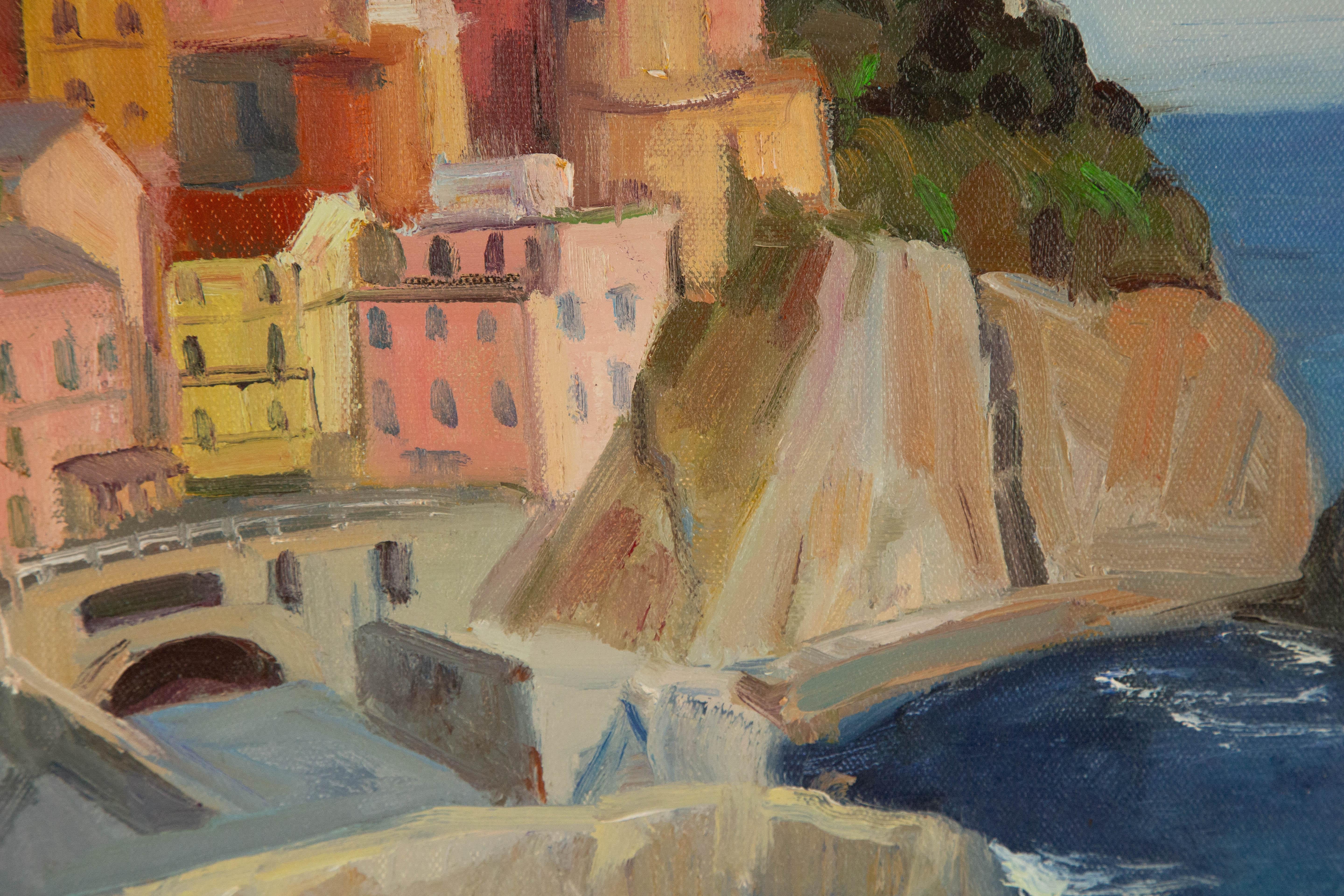 Fan Wang Landscape Original Oil On Canvas 