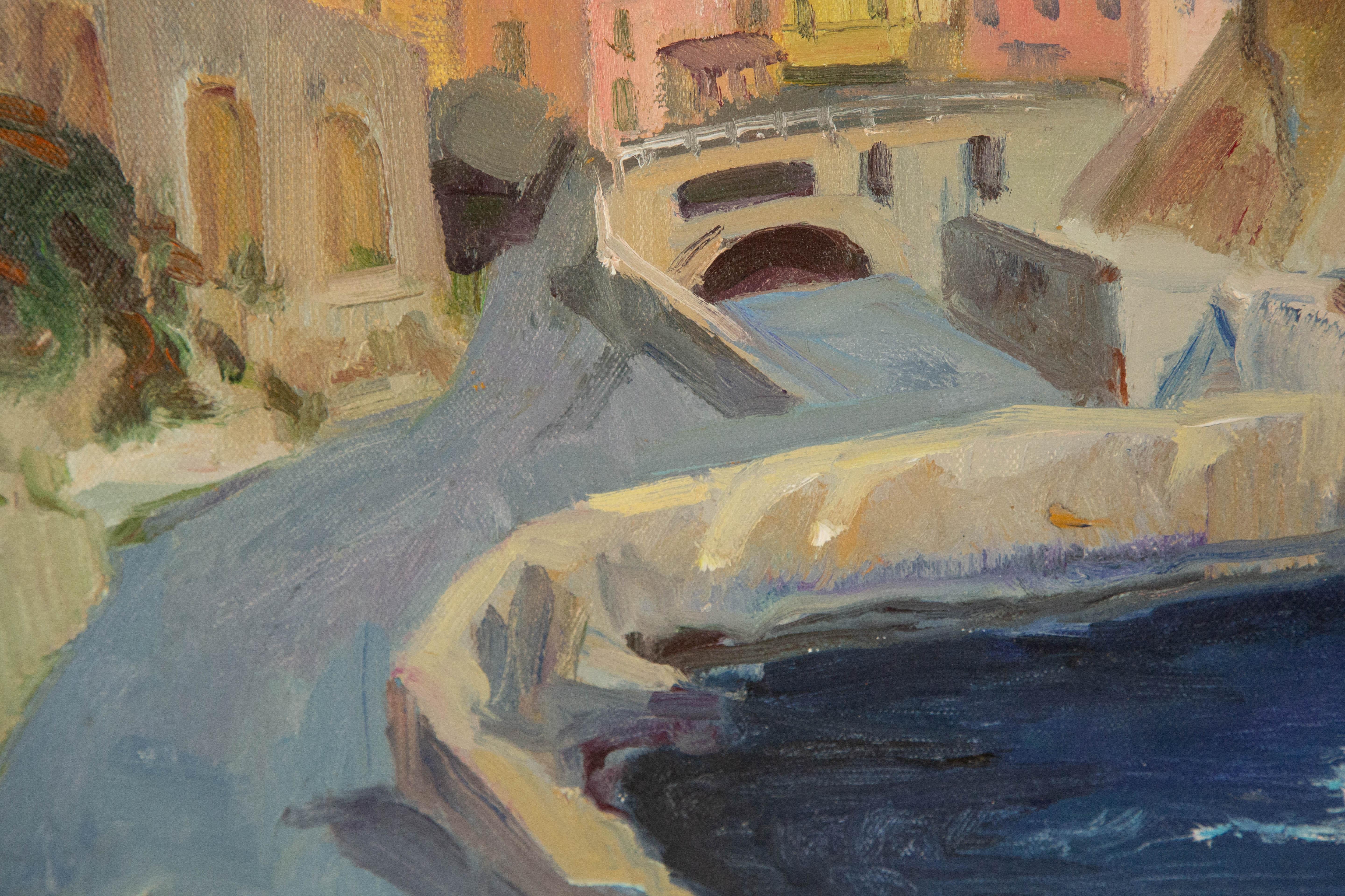 Fan Wang Landscape Original Oil On Canvas 