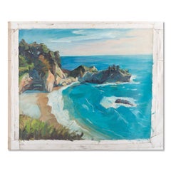 Fan Wang Landscape Original Oil Painting "The Sea"