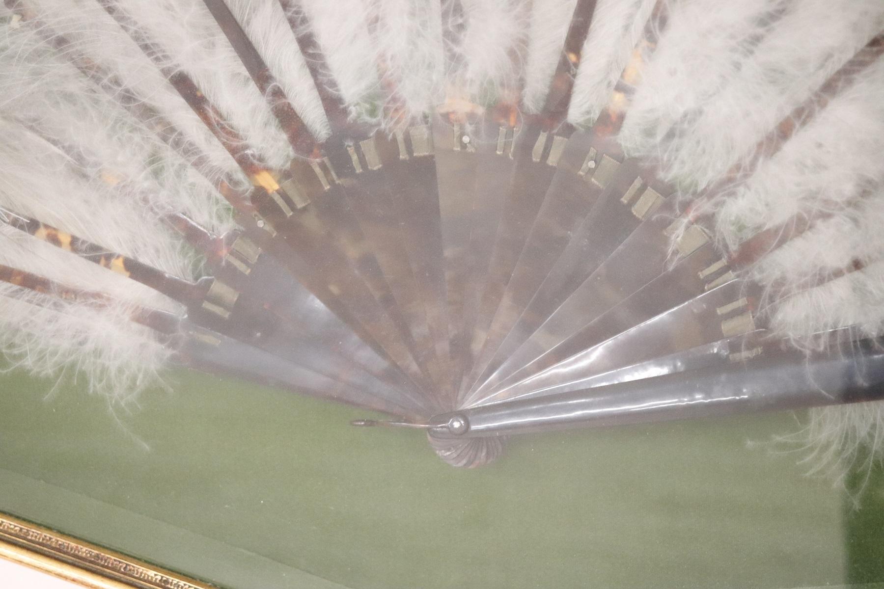 Fan with Ostrich Feathers and Turtle Belle Époque Period, 1905 (Italienisch)