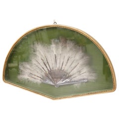 Antique Fan with Ostrich Feathers and Turtle Belle Époque Period, 1905