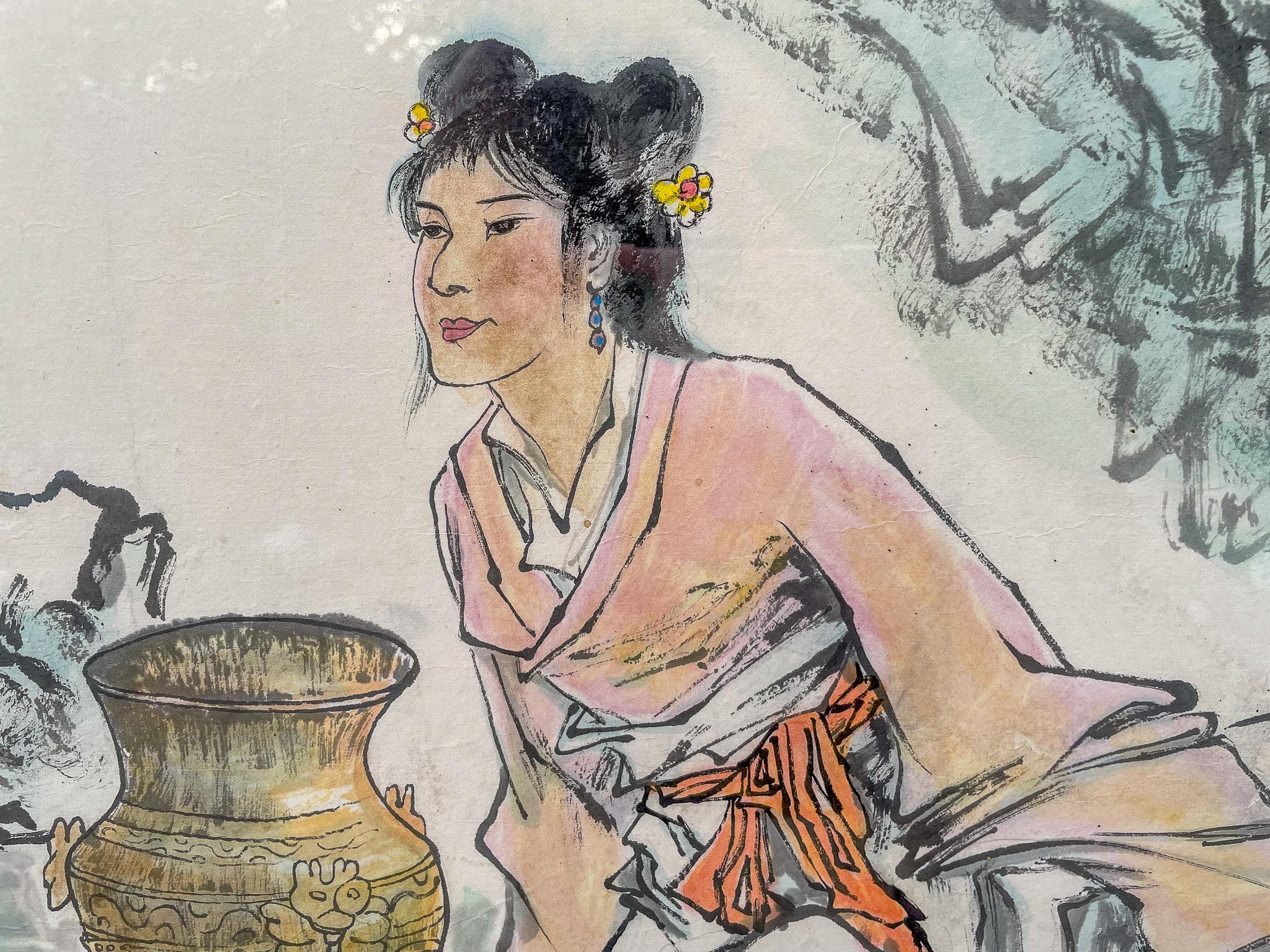 Copie réalisée à la main d'après la peinture de 范曾 Fan Zeng (chinois, né en 1938) intitulée 