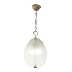 "Fanalino" Textured Glass Pendant by Fontana Arte