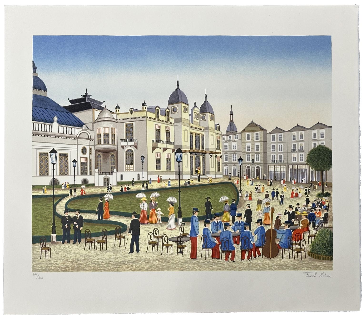 Fanch (Francois Ledan) Figurative Print - François Fanch Ledan Monte Carlo - The Arms, 1997, Lithograph on Arches Paper