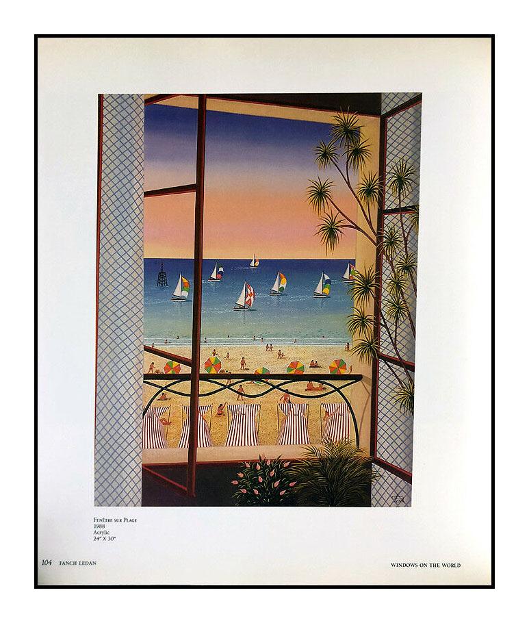 Fanch LEDAN Original Acrylic PAINTING On CANVAS Signed Oil Seascape Art Large For Sale 1