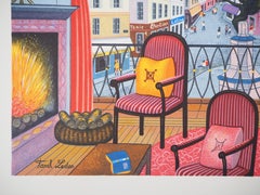 Paris : Elegant Apartment with View on Montmartre - Original lithograph