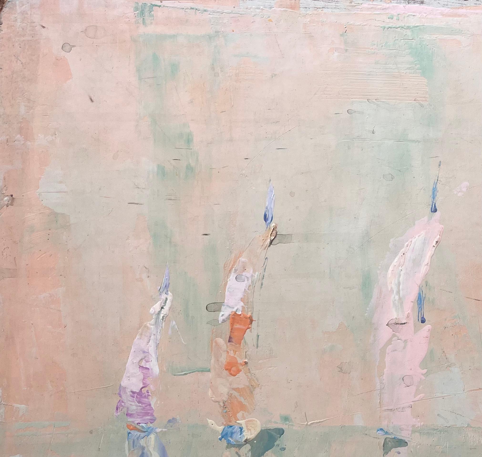 Escena abstracta en pastel de regata con veleros en aguas tranquilas - Painting Impresionista de Fanch Lel