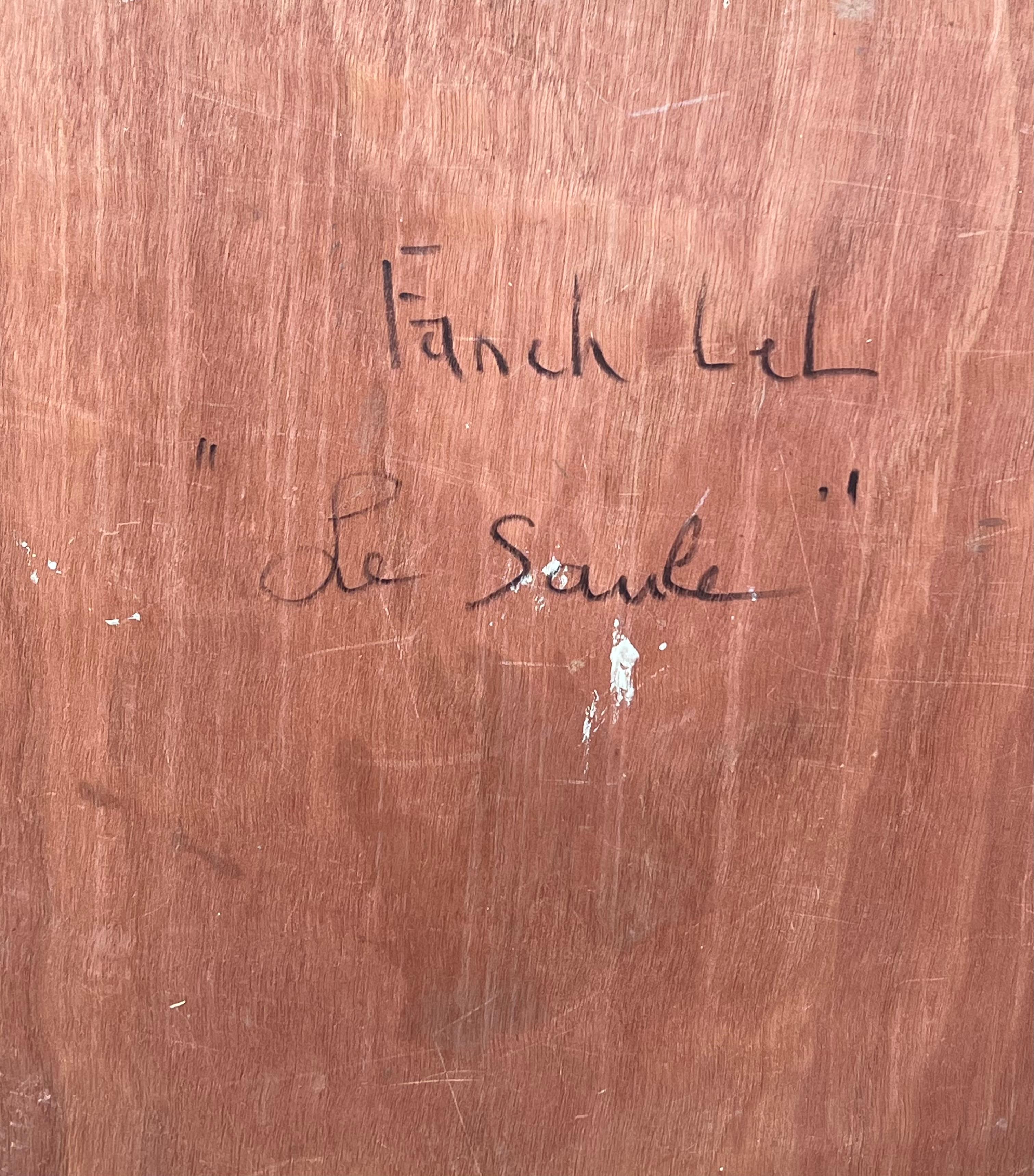 Scène du fleuve bleu
par Fanch Lel ( Ecole française)
Peinture à l'huile sur carton, non encadrée
Tableau : 13 x 16 pouces
Inscrit au verso
Condit : Le tableau est en bon état, avec des signes mineurs de manipulation sur les bords.
Provenance : Tous