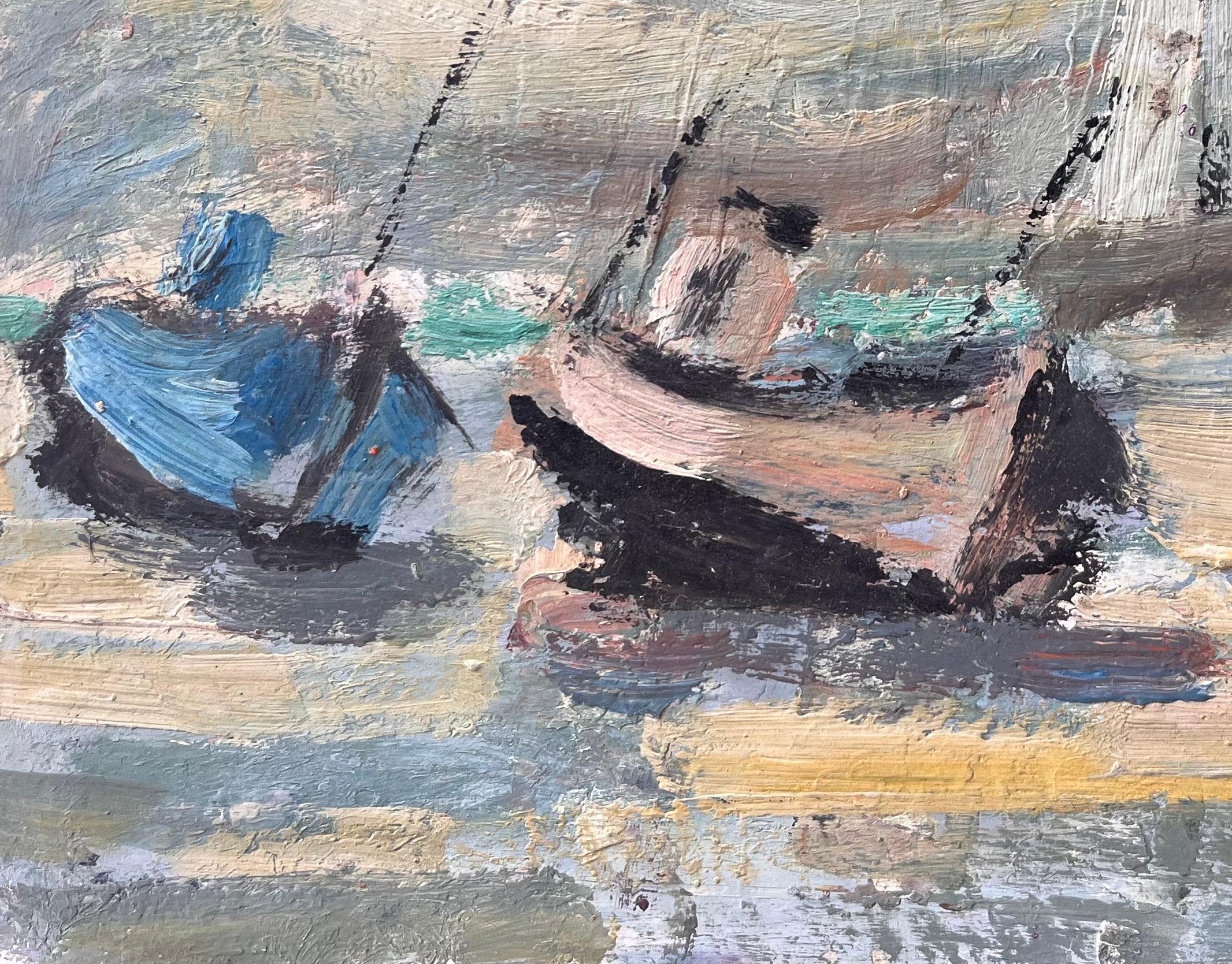 Titre : Bateaux peinture à l'huile de la côte française avec bateaux et phare
par Fanch Lel
Signé : Oui
Taille : 8,5 pouces (hauteur) x 10,5 pouces (largeur)
Moyen d'expression : Huile sur carton, non encadrée
Condit : Le tableau est en bon état,