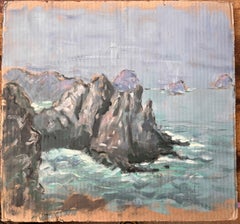 Scogliere costiere e faraglioni vista di Tas de Pois nella penisola di Crozon